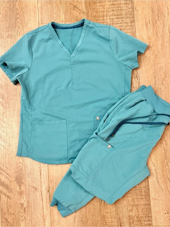 Fabletics Other - Fabletics Scrub Set Women’s Large Teal Jogger Scrubs L/L